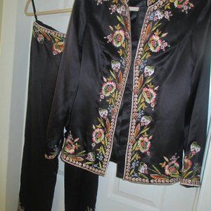 Sue Wong 2 piece theater/hostess jacket and pants